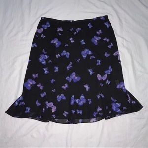 Butterfly print ruffle skirt 14